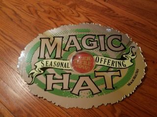Magic Hat Mirror Sign Glass Dome " Beer Here "