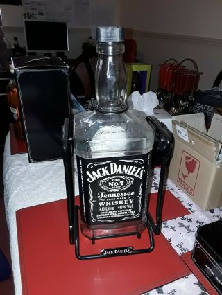 Jack Daniels Old Number 7 Tennessee Whiskey Empty 3 Litre Bottle With Cradle