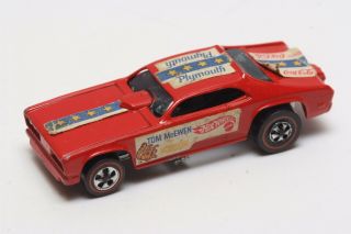 D42 Mattel Hot Wheels Redline 1970 Tom Mcewen Red Mongoose Funny Car