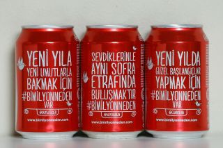 2013 Coca Cola 3 Cans Set From Turkey,  Bimilyonnenden
