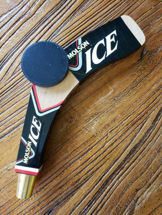 Vintage Molson Ice Hockey Stick Beer Tap Handle