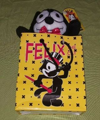 Felix The Cat In Bag Plush Stuffed Toy