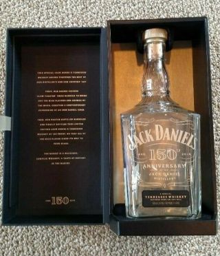 Jack Daniels 150th Anniversary Limited Edition Bottle Decanter 1l Rare Empty