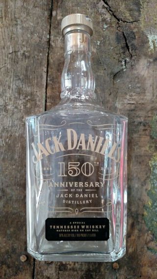 Jack Daniels 150th Anniversary Limited Edition Bottle Decanter 1L Rare Empty 3