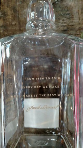 Jack Daniels 150th Anniversary Limited Edition Bottle Decanter 1L Rare Empty 8