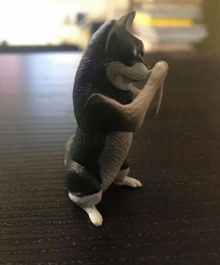 Japan Hefei Animal Black Shiba Inu Dog Pvc Mini Figurine Figure