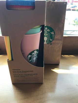 Rare 2019 Starbucks Cold Color Changing Cups Set Of 5 Limited Edition