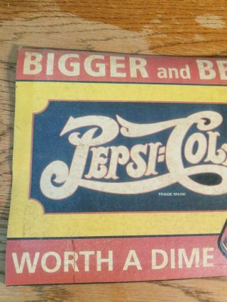 Vintage Pepsi Cola Double Dot General Store Display Sign Soda Pop Diner Rt 66 2