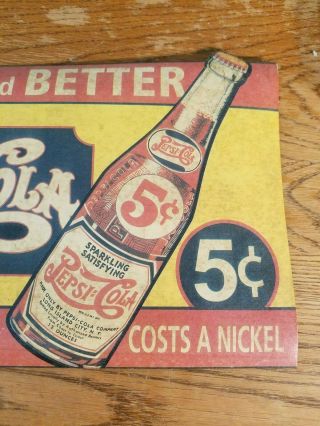 Vintage Pepsi Cola Double Dot General Store Display Sign Soda Pop Diner Rt 66 3