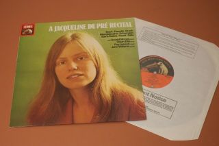Hqs 1437 A Jacqueline Du Pre Recital Emi Hmv Stereo Cello Lp 1982 1st Uk