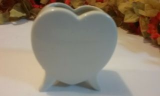 Vintage Peanuts Snoopy & Woodstock Ceramic Heart Vase and LOVE Pen Holder 3