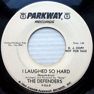 DEFENDERS doowop PARKWAY promo strongVG,  45 Island Of Love I Laughed So Hard e90 2