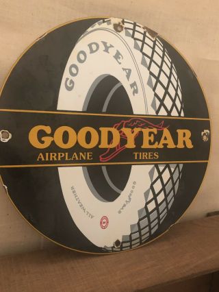Vintage Goodyear Aviation Products Porcelain Metal Sign