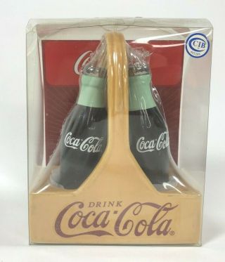 Coca Cola Beach Party Coke Bottles In Picnic Basket Salt & Pepper Shaker Set
