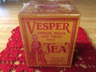 Vintage 1940’s Vesper Tea,  Orange Pekoe And Pekoe Black Tea (old Stock)