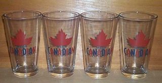 Molson Canadian 4 Bar Pub Beer Pint Glasses