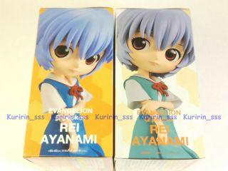 Set 2 EVANGELION Q posket Qposket Rei Ayanami Figure A & B Color BANDAI SPIRITS 5