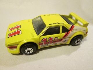 1981 Matchbox 11 Bmw M1 Sports Race Car 52 (bbs Bosch Yellow 1/57)