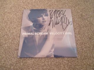 Primal Scream Velocity Girl Signed Single Bobby Gillespie Good Signature