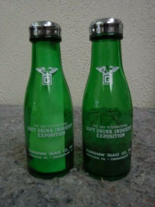 1964 International Soft Drink Industry Exposition Salt & Pepper Shakers Bottles 4