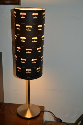 Guinness By Night Cylinder Electric Table Lamp W/box