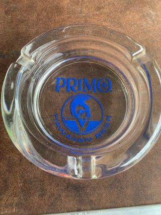 Vintage Primo Hawaiian Beer Glass Ash Tray Ashtray