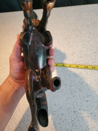 Vintage Fair Carnival Prize Metal Copper Clad Horse Figurine 12 Inch 5