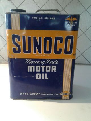 Vintage Oil Can Sunoco Motor Oil