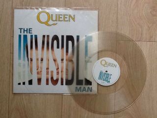 Queen.  The Invisible Man Uk 12 " Clear Vinyl