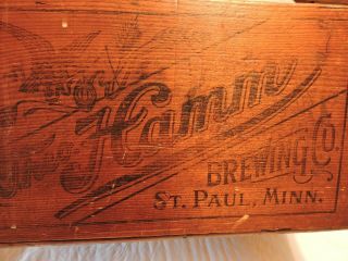 Hamm ' s Beer Advertising Bottle Case Crate Box Wood 17x12x9 