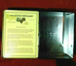 Jack Daniels Old No 7 Embossed Hinged Tin Box Large RARE Right Facing Jack EMPTY 4