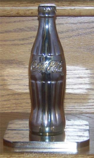 Vintage 1997 Coca - Cola 8 - 1/8 " H Coke Bottle - Shaped Heavy Metal Bookends