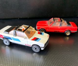 Matchbox Bmw 323i Cabriolet’s.  Rare Alpina White & Red 1985