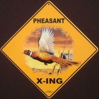 Pheasant Aluminum X - Ing 16 1/2 By 16 1/2 Sign Decor Birds Signs Wildlife