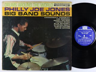 Philly Joe Jones - Drums Around The World Lp - Riverside Rlp 12 - 302 Mono Dg Vg,