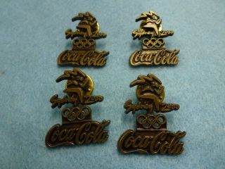 Coca Cola " 4 X Classic Bronze " Pins Sydney 2000 Olympic Games
