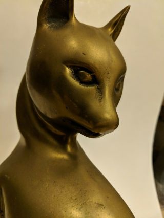 Sculptural Large Brass Cat With Huge Tail (price is O.  B.  O) 6