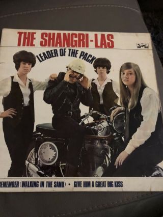 The Shangri - Las - Leader Of The Pack - Issue Uk Red Bird Lp Rare 60s