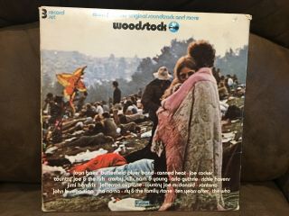 Woodstock Soundtrack 3 Lp Set Vinyl Record Album Cotillion Sd 3 - 500