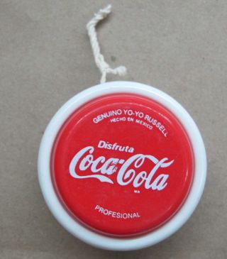 Vintage Mexican Yo - Yo Russell Profesional - Coca Cola Color Rojo / White