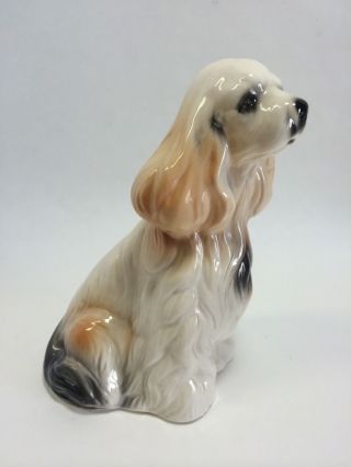 Ceramic Dog Statue Cocker Spaniel Dog Lover Art Figure 7 " Tall Collectible