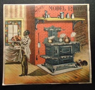 Graphic Victorian Trade Card Advertising Model Ranges Black Topical