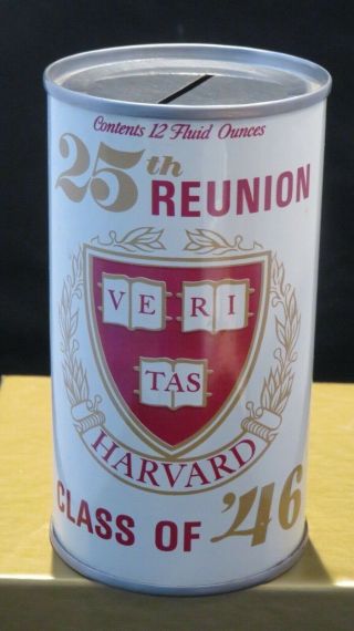 Black Label Harvard 25th Reunion Beer Can Bank Class Of ’46