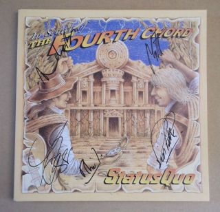 Status Quo In Search Of The Fourth Chord Vinyl Lp Fully Signed Including Rick