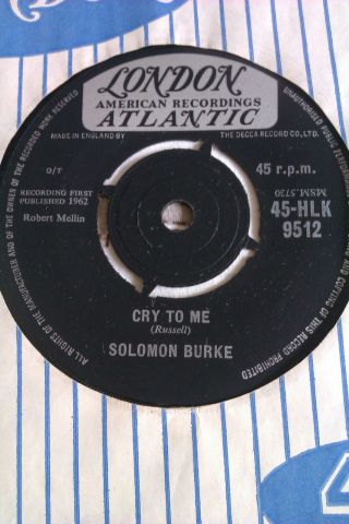Solomon Burke Cry To Me / I Almost Lost My Mind London Hlx 9512 Northern Soul Vg