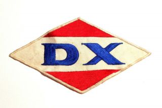 Vintage Large 8” Dx Oil Gas Station Uniform Cloth Patch Advertising A291