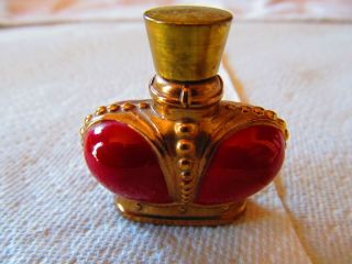 Vintage Perfume Prince Matchabelli Gold W/ Red 1 5/8 Inches