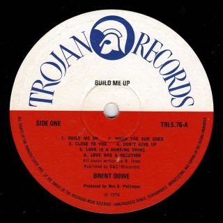 BRENT DOWE - build me up trojan LP (hear) reggae 3