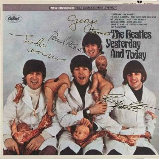 Beatles Rare Fantasy Signed Butcher Artwork Cover Lp Vinyl Album Lennon Mccartne