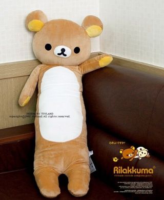 Cute 40 " Huge Rilakkuma Relax Bear Body Big Ko Soft Toy Gifts Pillow Plush Doll